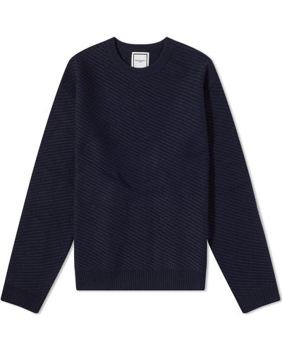 WOOYOUNGMI Textured Crew Knit - Blue
