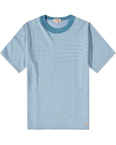 Armor Lux Fine Stripe T-Shirt - Blue