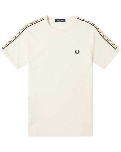 Fred Perry Contrast Tape Ringer T-Shirt - Natural