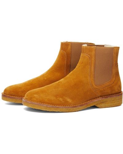 A.P.C. Theodore Suede Chelsea Boot - Brown