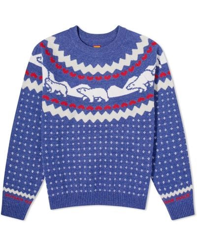 Human Made Nordic Jacquard Knit Sweater - Blue