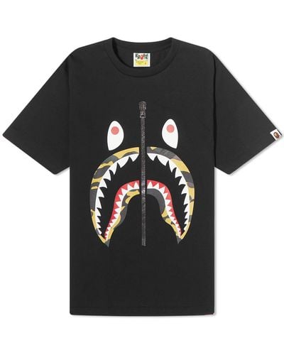A Bathing Ape 1St Camo Shark T-Shirt - Black