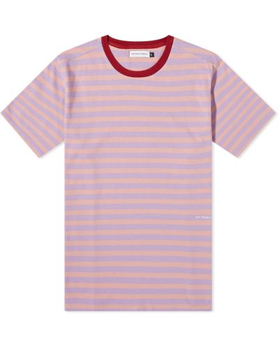 Pop Trading Co. Striped Logo T-Shirt - Pink