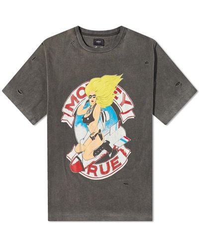 Other Other 'bomber Girl' Motley Crue Vintage T-shirt - Gray