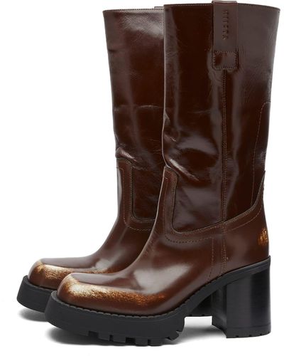 Miista Dionira Tall Chunky Boot - Brown