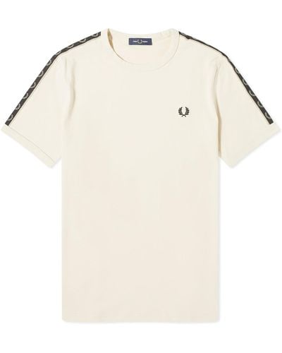 Fred Perry Contrast Tape Ringer T-Shirt - Natural