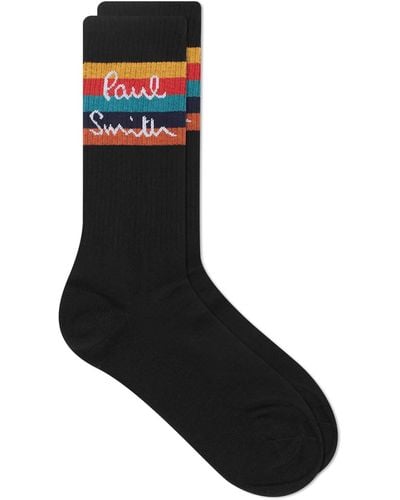 Paul Smith Logo Sports Socks - Black