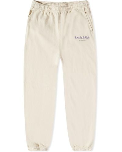 Sporty & Rich Club Sweat Trousers - Natural
