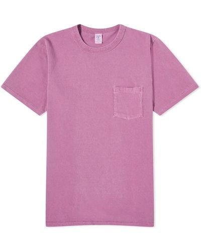 Velva Sheen Pigment Dyed Pocket T-Shirt - Purple