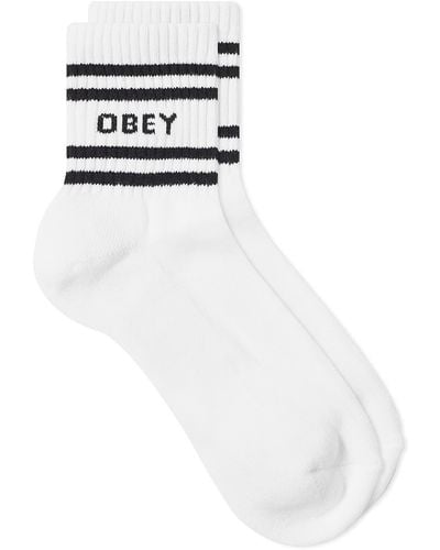 Obey Coop Logo Sock - White