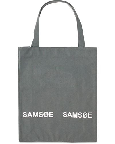 Samsøe & Samsøe Luca Logo Shopper Bag - Black