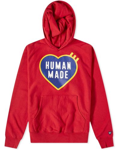 Human Made Heart Logo Hoodie - Red