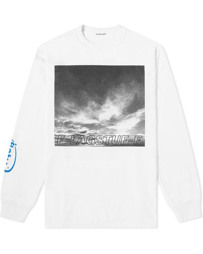 Flagstuff Long Sleeve Nature T-shirt - White
