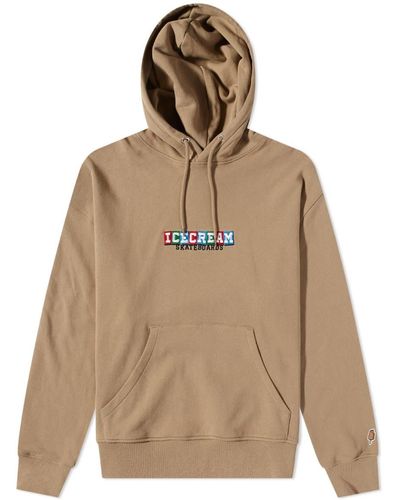 ICECREAM Ic Skateboards Embroidered Hoodie - Natural