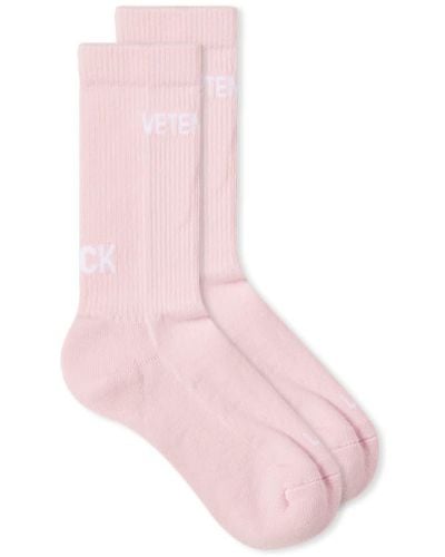 Vetements Logo Sports Socks - Pink