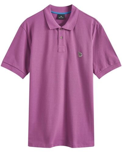 Paul Smith Regular Zebra Polo Shirt - Purple