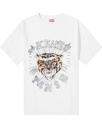 KENZO Drawn Varsity Oversize T-Shirt - White