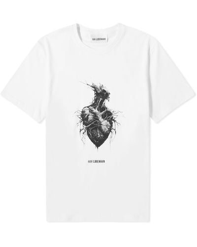 Han Kjobenhavn Heart Monster Print T-shirt - White