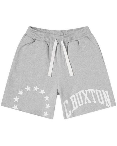 Cole Buxton Cut Off Varsity Sweat Shorts - Gray