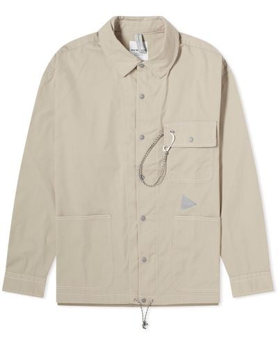and wander Dry Ripstop Shirt Jacket - White