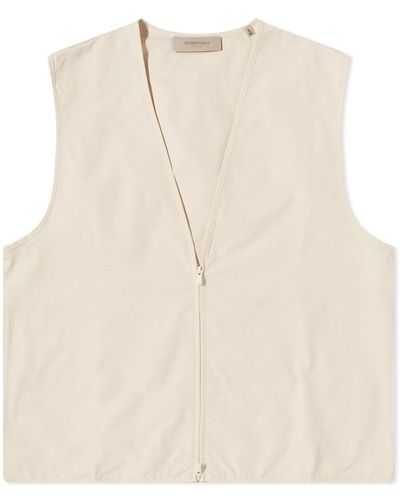 Fear Of God Woven Twill Vest - Natural