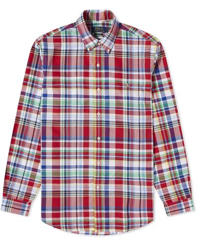 Polo Ralph Lauren Check Oxford Shirt - Red