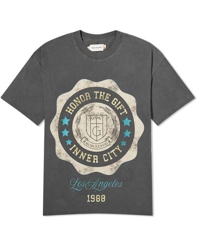 Honor The Gift Seal Logo T-Shirt - Grey