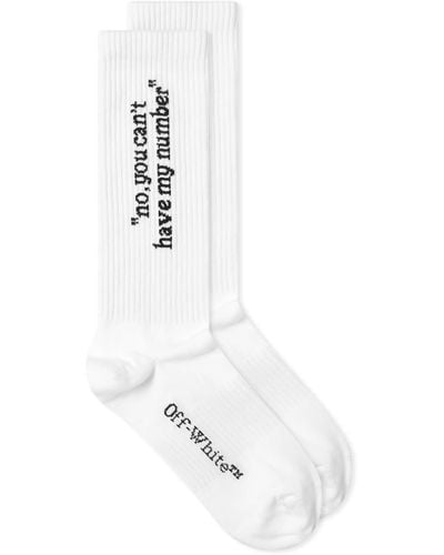 Off-White c/o Virgil Abloh Off- No You Can'T Long Socks - White