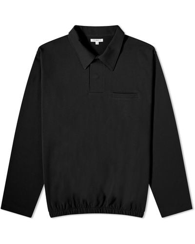 Lady White Co. Lady Co. Long Sleeve Richmond Polo Shirt - Black