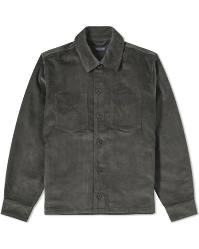 Fred Perry Cord Overshirt - Gray