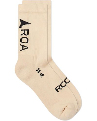 Roa Logo Socks - Natural