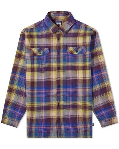 Patagonia Organic Cotton Fjord Flannel Shirt - Blue