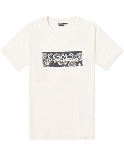 Napapijri Andesite Paisley Logo T-Shirt - White