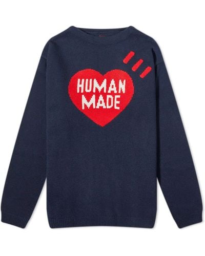 Human Made Heart Knit Sweater - Blue