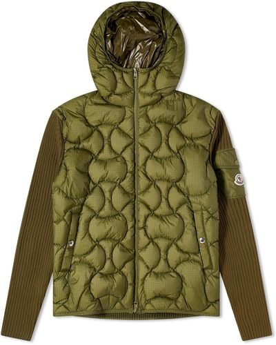Moncler Quilted Knit Jacket - Green