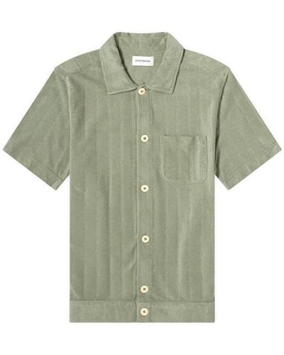 Oliver Spencer Ashby Short Sleeve Terry Shirt - Green