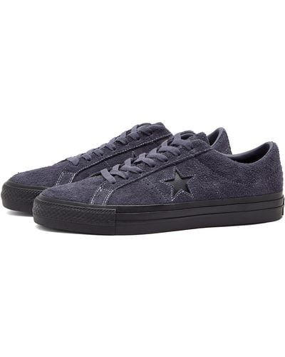 Converse Cons One Star Pro Shaggy Suede Sneakers - Blue