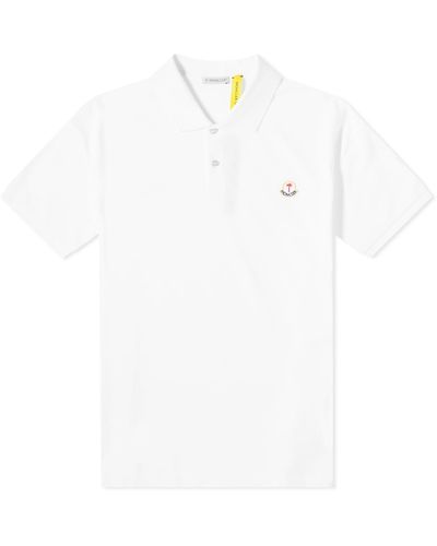 Moncler Genius X Palm Angels Short Sleeve Polo Shirt - White