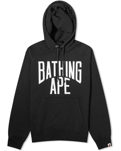 A Bathing Ape Nyc Logo Pullover Hoodie - Black