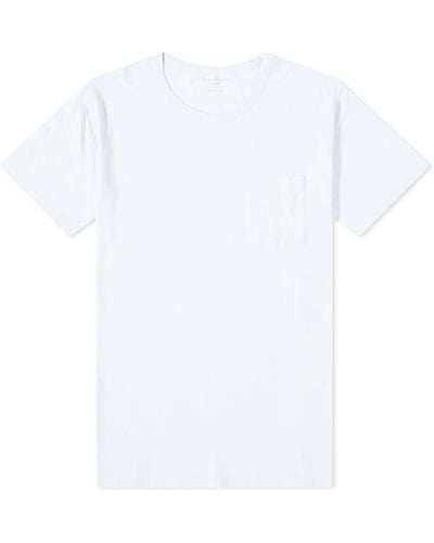 Officine Generale Pocket T-Shirt Cloudy - White