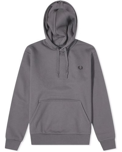Fred Perry Tape Detail Hoodie - Gray