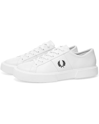 Fred Perry Exmouth Leather Trainers - White