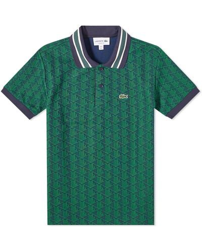 Lacoste Monogram Polo Shirt - Green