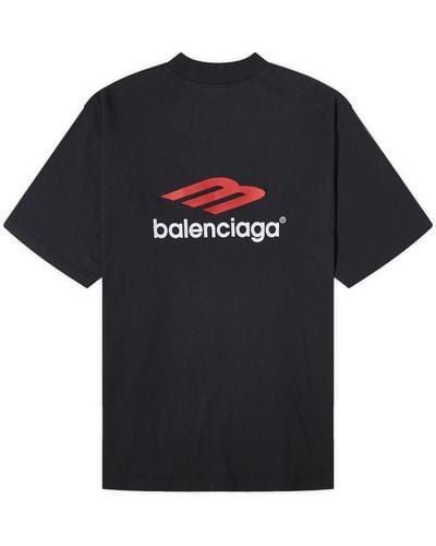 Balenciaga Double Front T-Shirt - Black