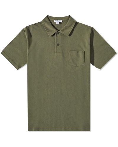 Sunspel Riviera Polo Shirt - Green