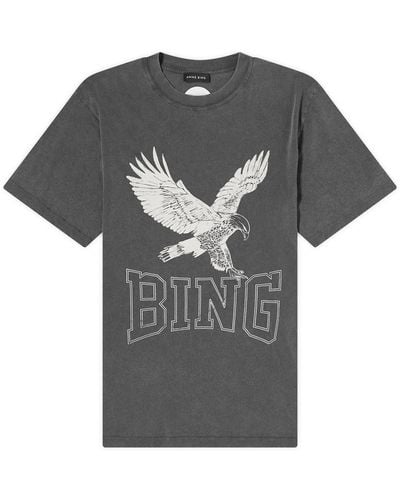 Anine Bing Lili Retro Eagle T-Shirt Washed - Grey