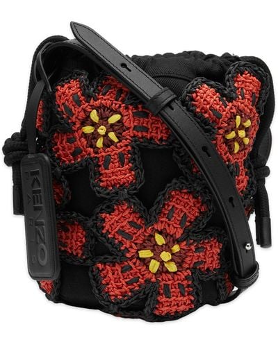 KENZO Kenzo Flower Bucket Bag - Red