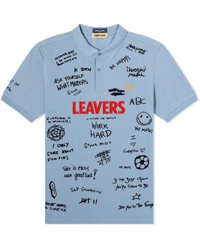 Fred Perry X Corbin Shaw Leavers Polo Shirt - Blue