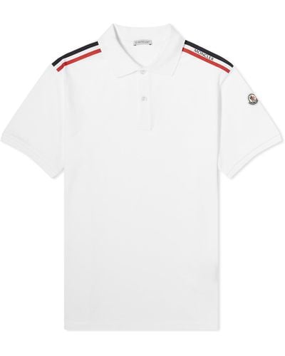 Moncler Tricolor Polo Shirt - White