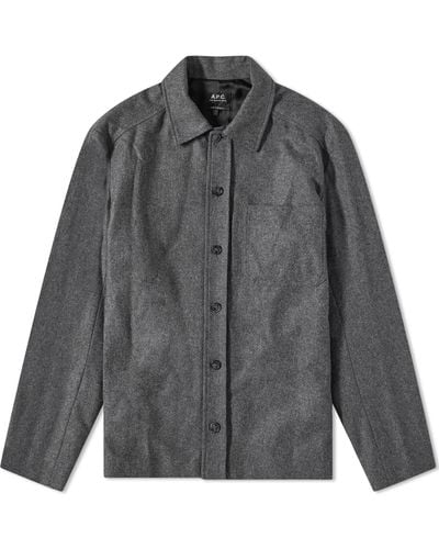 A.P.C. Jasper Wool Overshirt - Grey